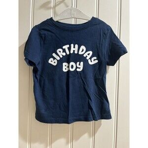 Old Navy Kids TShirt Size 2T Blue Birthday Boy Tee Shirt Crew Neck Short Sleeve